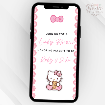 HK Bow Baby Shower Video Invitation