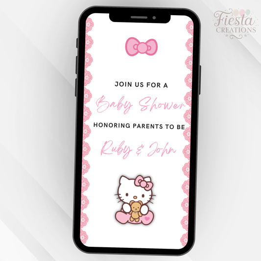 HK Bow Baby Shower Video Invitation