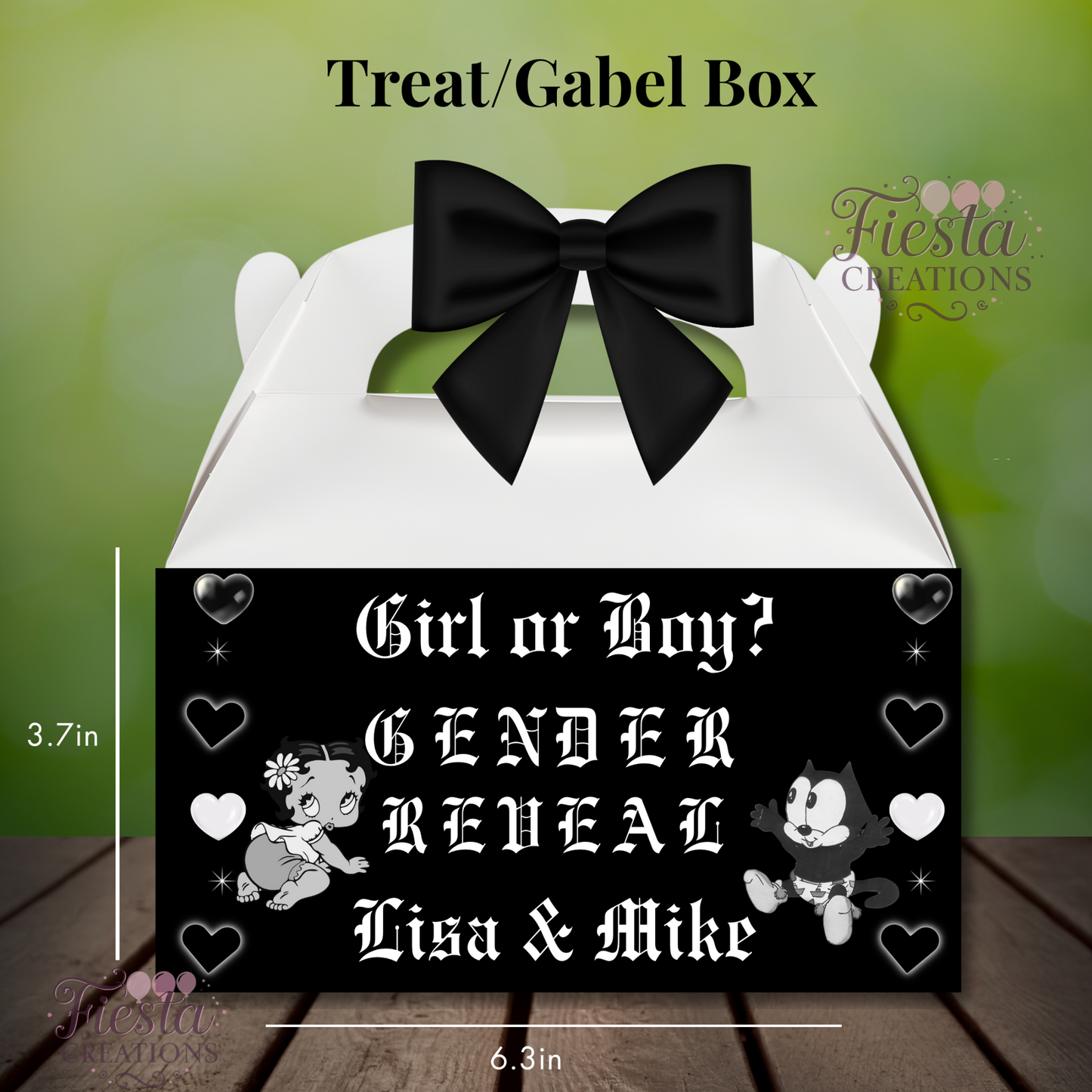 Betty or Felix Gender Reveal Treat Box