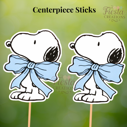 Snoopy Baby Shower Centerpiece Sticks
