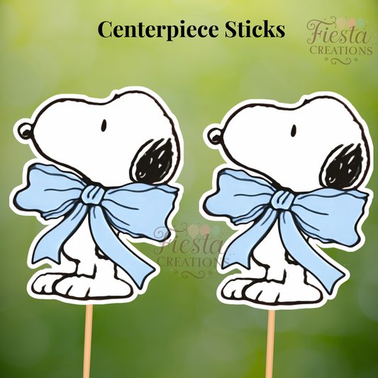 Snoopy Baby Shower Centerpiece Sticks