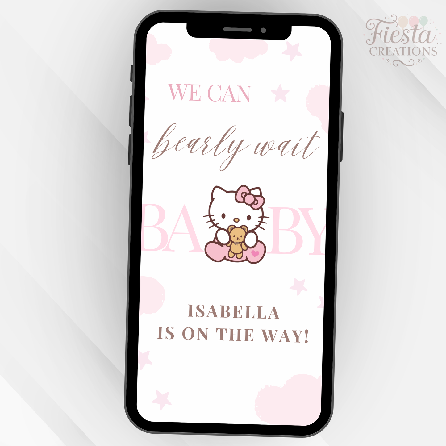 We Can Bearly Wait Hello Baby Video Invitation