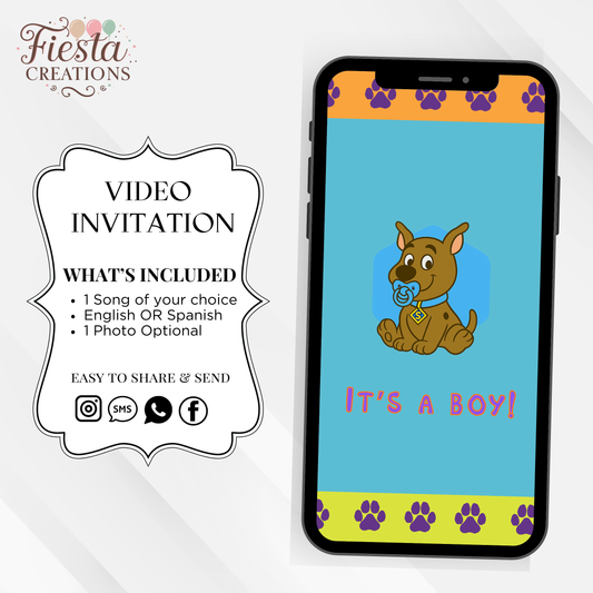 Dog Baby Shower Video Invitation