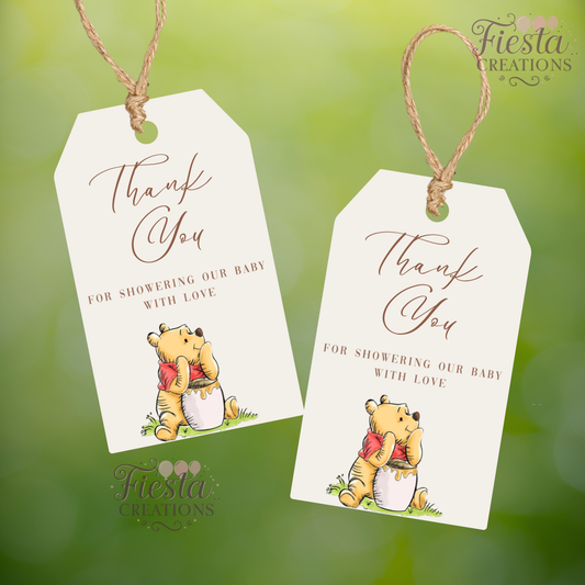 Winnie Baby Shower Thank You Tags