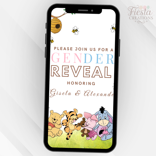 Baby Winnie Gender Reveal Video Invitaiton