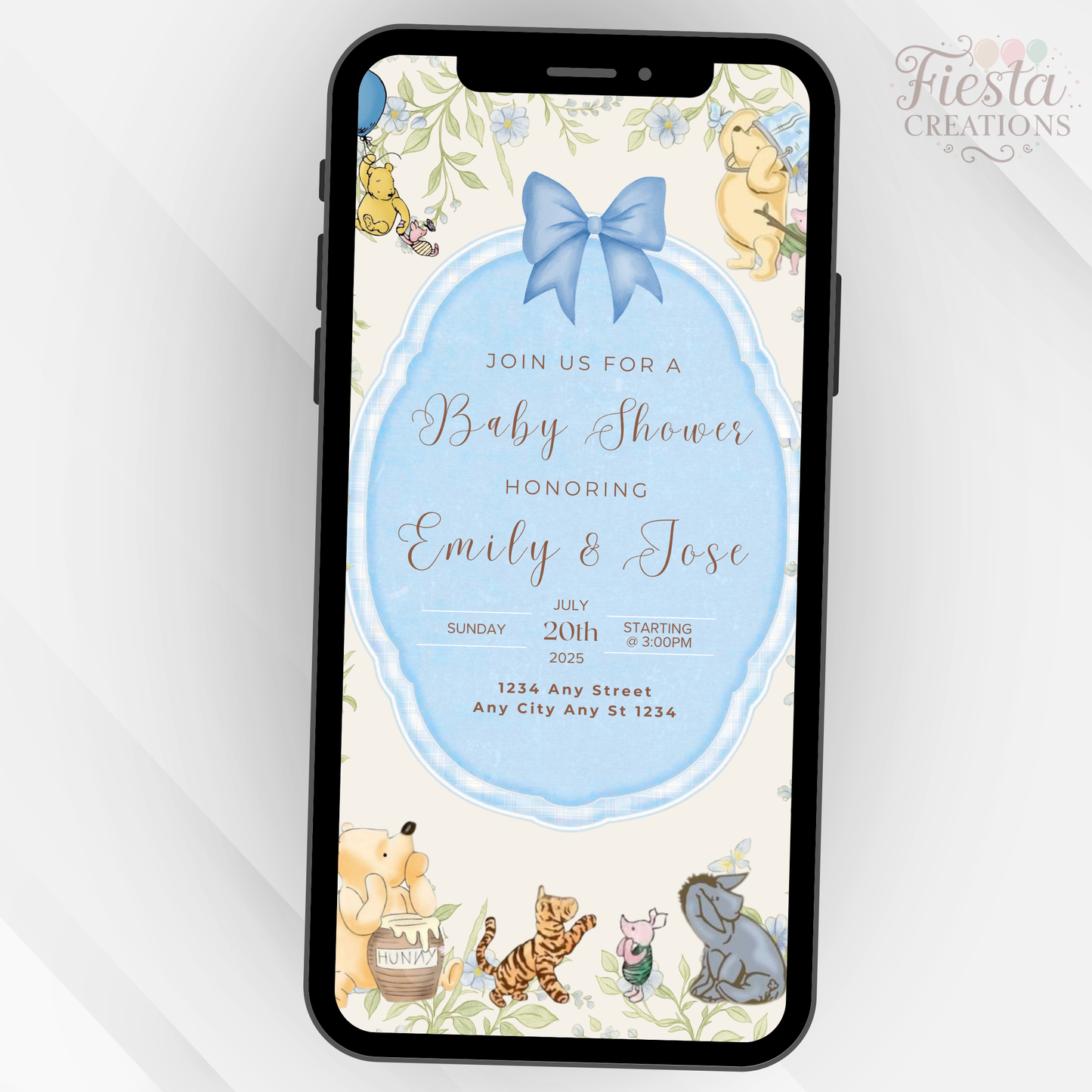 Winnie Baby Boy Video Invitation