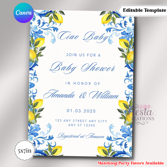 Ciao Baby| 5x7 Editable Template | Instant Download