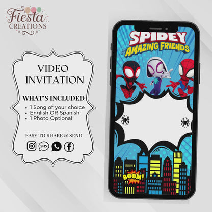 Spider Birthday Video Invitation