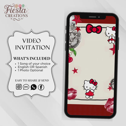 HK Red Birthday Video Invitation