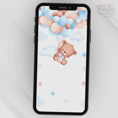 Blue Bear Baby Shower Video Invitation