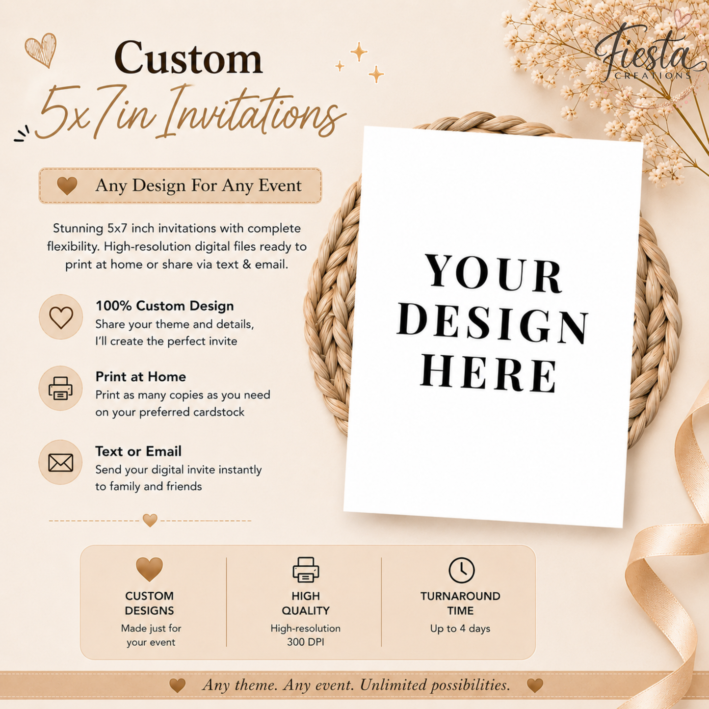 Custom 5x7in Invitation