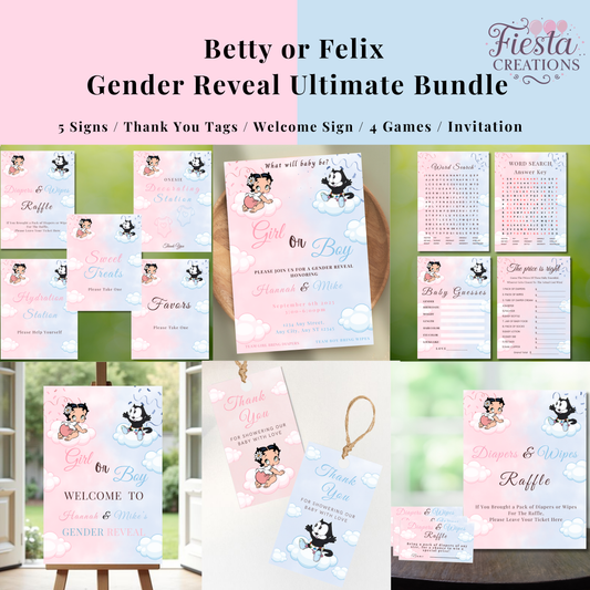 Betty or Felix Gender Reveal Ultimate Bundle