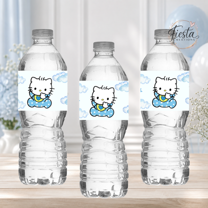 Daniel Baby Shower Water Bottle Labels Template | Editable Canva Template | Baby Shower Party Decorations