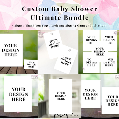Custom Baby Shower Ultimate Bundle