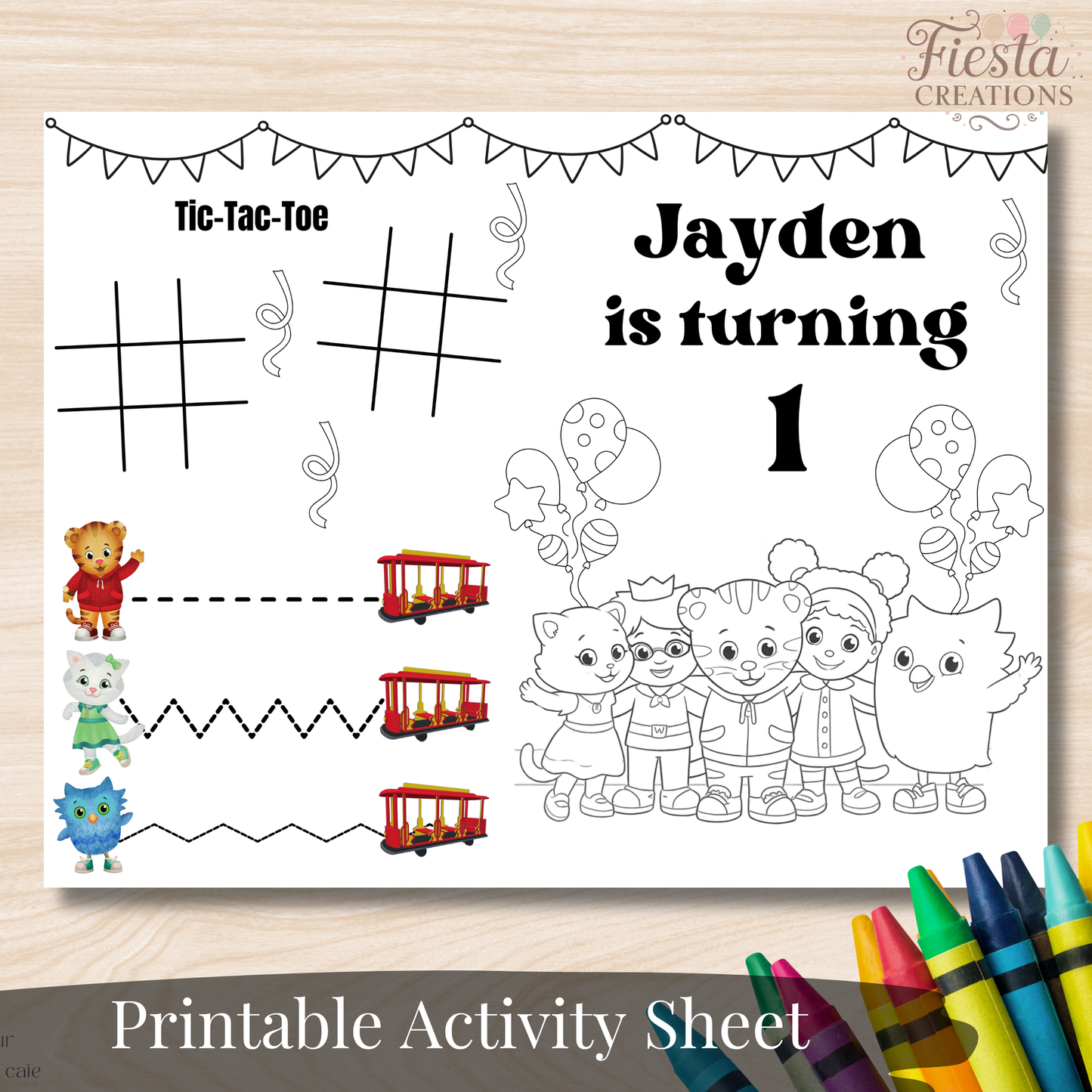 Daniel Birthday Activity Sheet