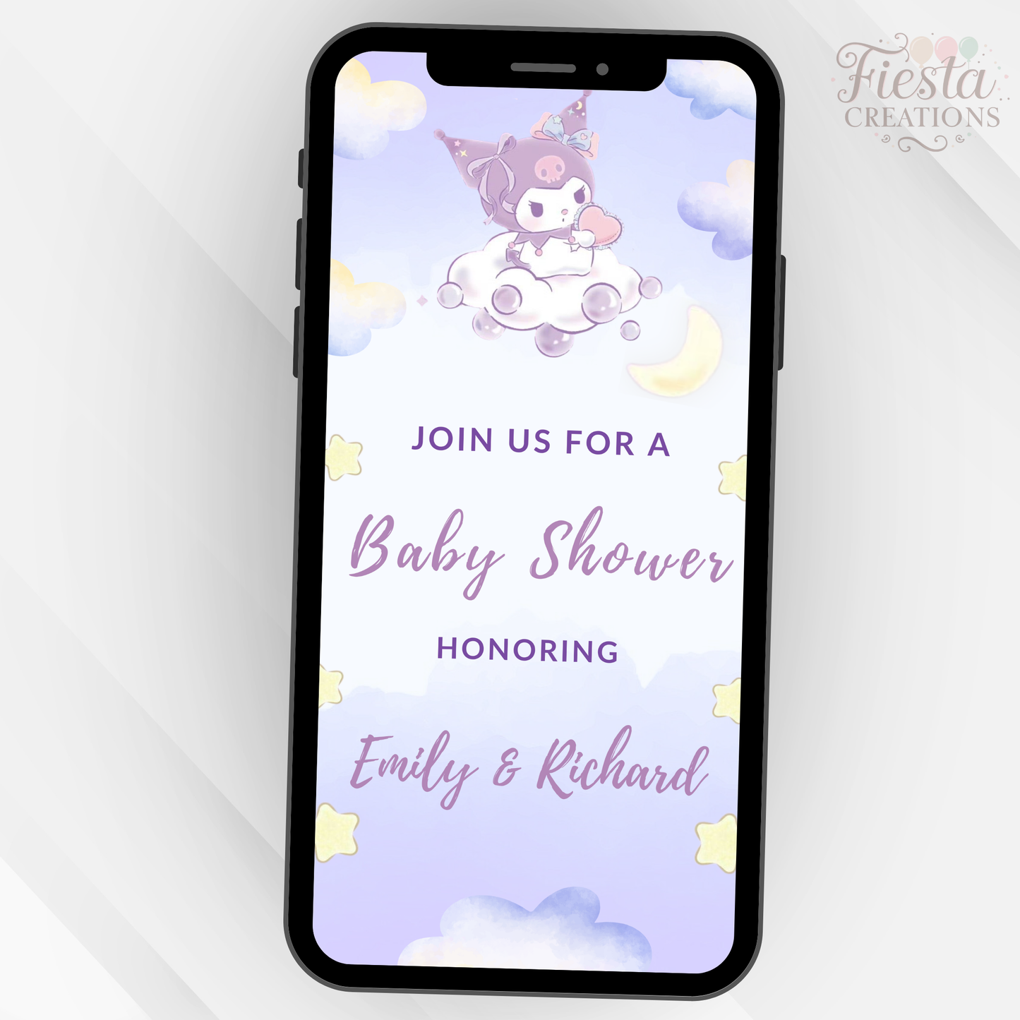 Purple Baby Shower Video Invitation