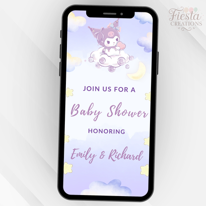 Purple Baby Shower Video Invitation