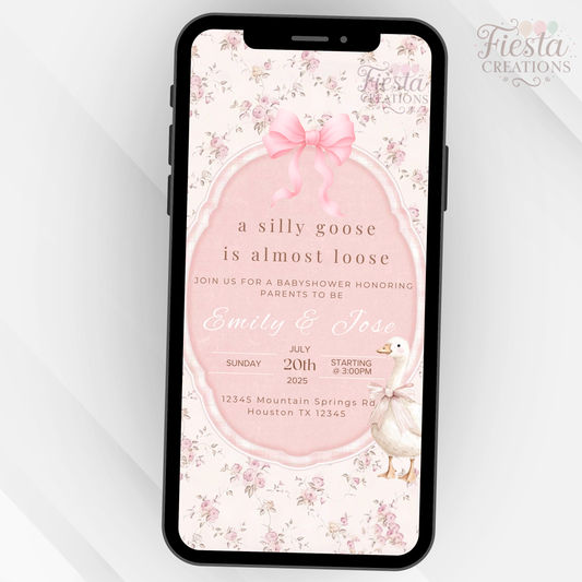 Goose Baby Shower Video Invitation