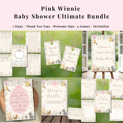 Pink Winnie Baby Shower Ultimate Bundle