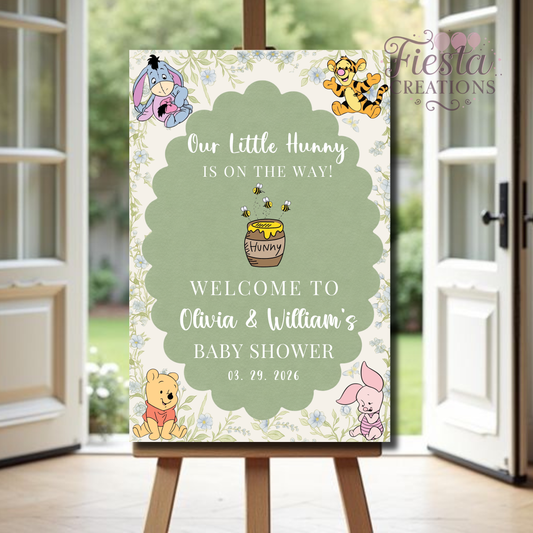 Winnie Green #3 Welcome Sign | Editable Template