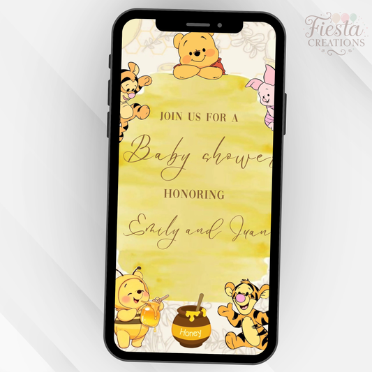 Winnie Baby Shower Video Invitation