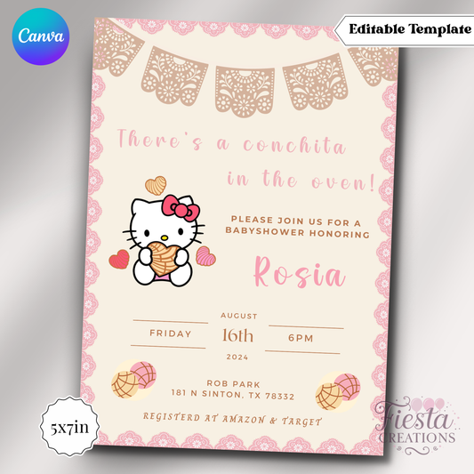 Conchita Baby Shower 5x7in Invitation Template